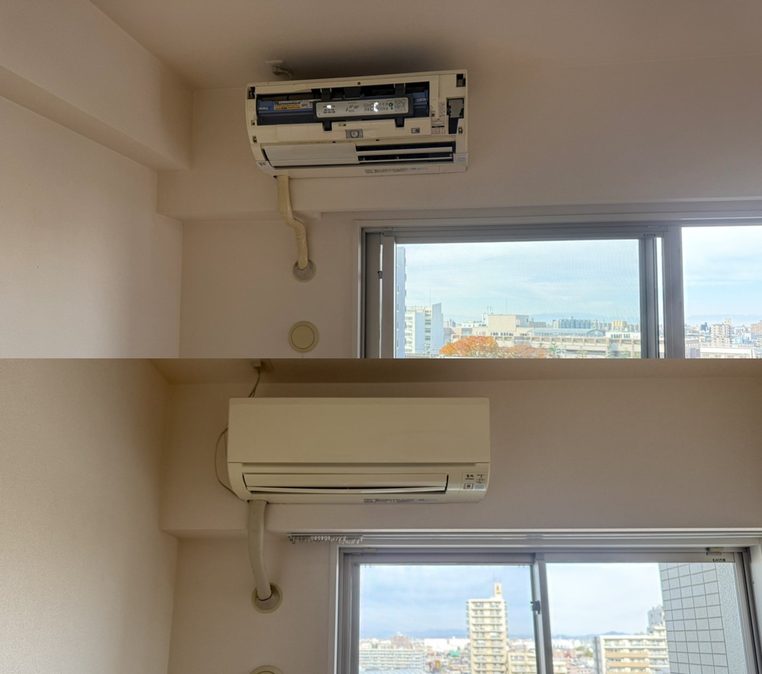 清須市H様のエアコン２台取り外し回収画像